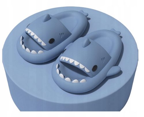 GRUBE KLAPKI NA BASEN REKINY ANTYPOŚLIZGOWE KAPCIE SHARK NIEBIESKIE na Arena.pl