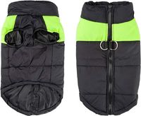 kamizelka dla psa zimowa czarno-żółta rozm. s