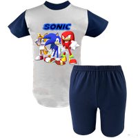 Krótka Piżama dziecięca Sonic - Szybki jak błyskawica