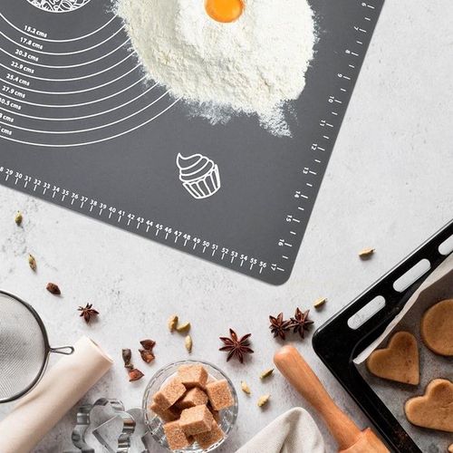 Stolnica Silikonowa Mata Kuchenna Podkładka Podziałka Miara Duża XXL 65x45 na Arena.pl