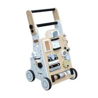 Jeździk pchacz drewniany chodzik dziecko tablica manipulacyjna montessori