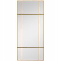 Lustro ścienne 110 x 50 cm, dekoracyjne, złoty metalowy ramka