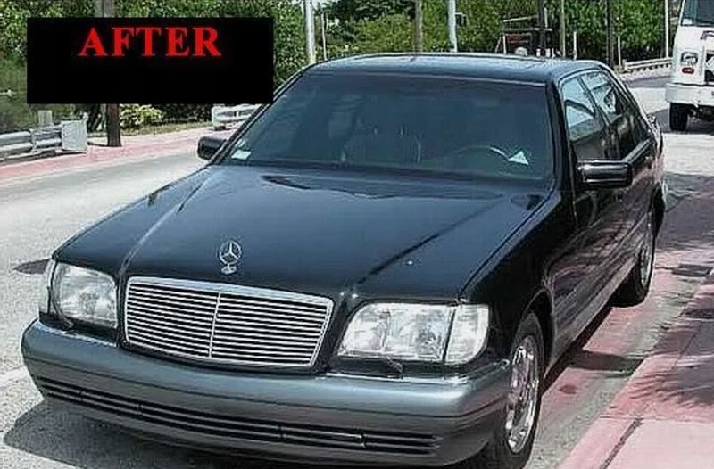 1992-1999 MERCEDES S CLASS- LIstwy chrom grill chromowan zdjęcie 1