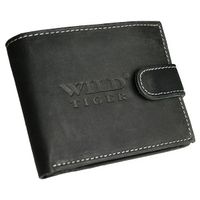Portfel męski zapinany na nap Wild Tiger - czarny