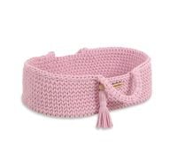 Kosz Mojżesza BOHO bawełniany nosidełko dla lalek - różowy