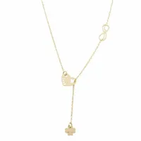 Naszyjnik CELEBRYTKA stal chirurgiczna serduszko przeciagane nieskonczonosc