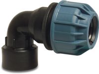 Jason Kolano 90° przejściowe PP 25 mm x 1" zacisk x GW