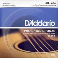 Struny do gitary akustycznej 12 strun Phosphor Bronze Daddario EJ37 12-54