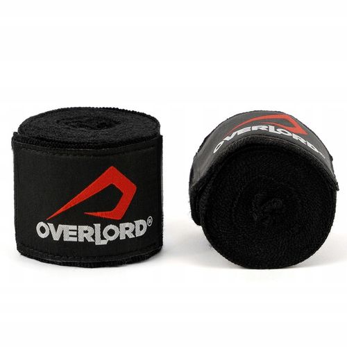 Overlord Bandaż Bokserski Owijka 400 cm Czarny na Arena.pl