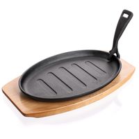 półmisek patelnia żeliwna grillowa z deską banquet grada
