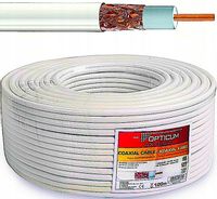 100% Miedź Cu KABEL PRZEWÓD KONCENTRYCZNY 6.8mm LTE ANTENOWY 4K HD - 25m