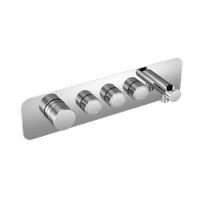 Krotos zestaw prysznicowo-wannowy podtynkowy 3 funkcyjny, chrom