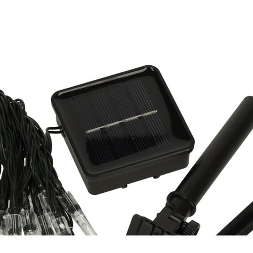 Lampki solarne ogrodowe sople 6,5m 30LED zimny biały na Arena.pl