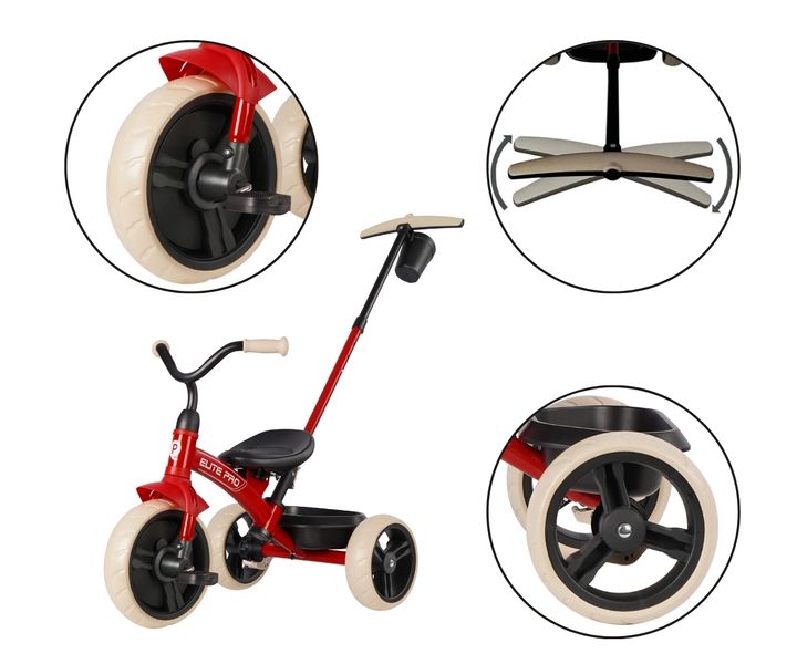 MILLY MALLY Qplay Rowerek trójkołowy Elite Pro Red zdjęcie 5