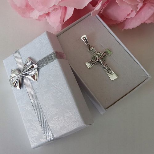 Krzyżyk srebrny oksydowany św.benedykt pr.925 na Arena.pl