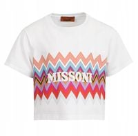 MISSONI Girls Pink Zig Zag T-Shirt 6Y