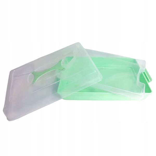 POJEMNIK PUDŁO NA CIASTO BABKĘ PRZYKRYWKA MIĘTOWY zdjęcie 1