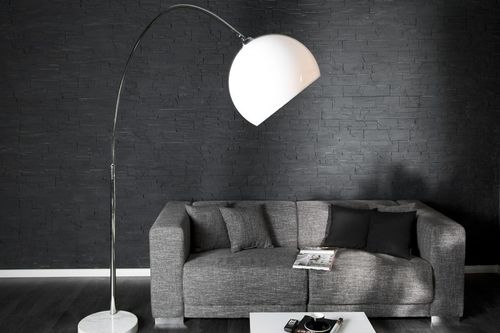 Lampa podłogowa Bow biała regulowana D2 na Arena.pl