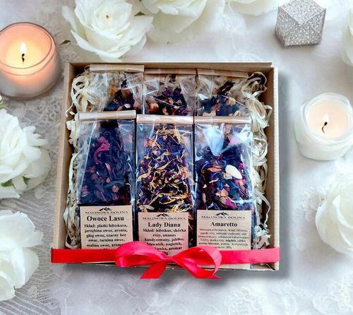 Zestaw Prezentowy 6 herbat SŁODKI UPOMINEK Prezent Koniec Roku na Arena.pl