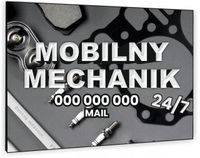 TABLICZKA REKLAMOWA szyld z dibondu nadruk 40x30 cm mechanik mobilny