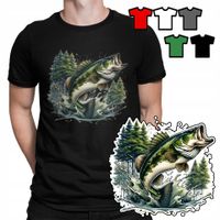 KOSZULKA T-SHIRT MĘSKI WZORY WYBÓR - RYBY SZCZUPAKI WĘDKOWANIE HOBBY - XL