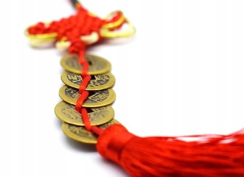 BRELOCZEK SZNUR TALIZAM FENG SHUI CHIŃSKA MONETA SZCZĘŚCIE TALISMAN LUCK na Arena.pl