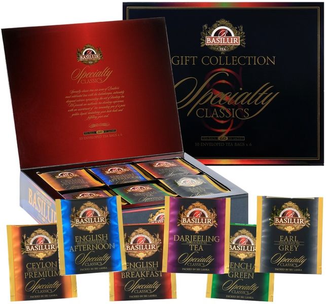 Basilur SPECIALTY CLASSICS zestaw herbat 6 SMAKÓW 60szt HERBACIARKA prezent zdjęcie 2