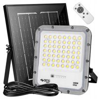 2 x Lampa uliczna LED HALOGEN NAŚWIETLACZ SOLARNY 100W PANEL SOLARNY pilot