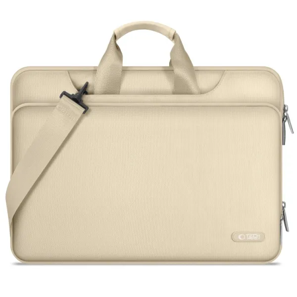 Torba na laptopa 15-16 Tech-Protect Pocket - beżowa zdjęcie 1