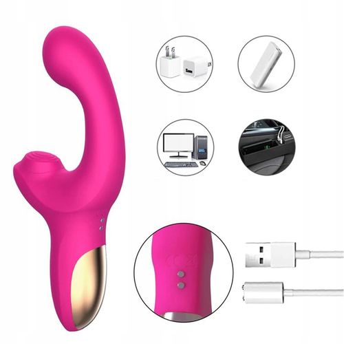 Wibrator do pochwy z pulsacjami, silikonowy. 2 silniki. na Arena.pl