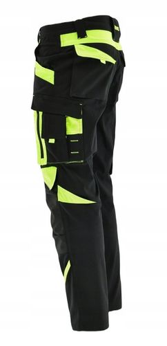 Spodnie Robocze ELASTYCZNE Odblaskowe NEON Do Pracy STRETCH SPANDEX BHP na Arena.pl