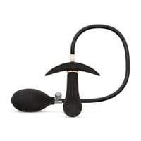 anal collection - inflatable butt plug with pump 8 cm - black