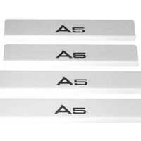 Listwa progowa AUDI A5 B9 Stal nierdzewna 304 mat z czarnymi literami 4szt