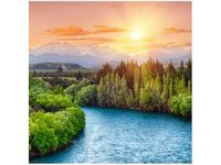 50X50CM RZEKA CLUTHA NOWEJ ZELANDII OBRAZ