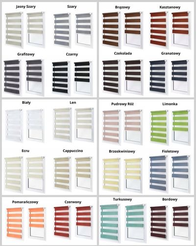 ROLETA ROLETY DZIEŃ NOC 57x150 CM NA WYMIAR KOLORY na Arena.pl