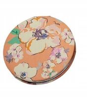 Eleganckie lusterko kieszonkowe 7 cm podwójne kwiaty wielokolorowe