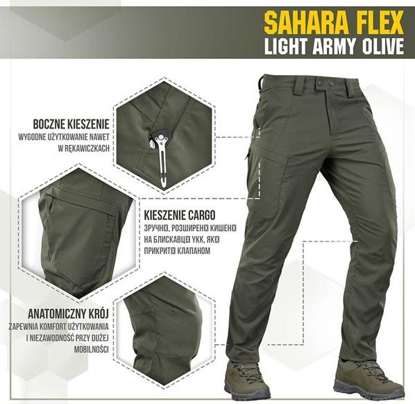 Spodnie Sahara Flex Lite 28/30 olive zdjęcie 6