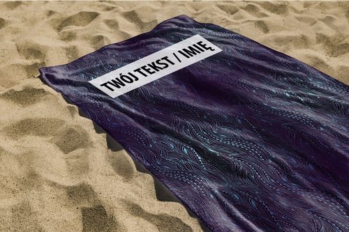 RĘCZNIK Abstrakcyjne liście z twoim dowolnym tekstem 130x75 003F na Arena.pl