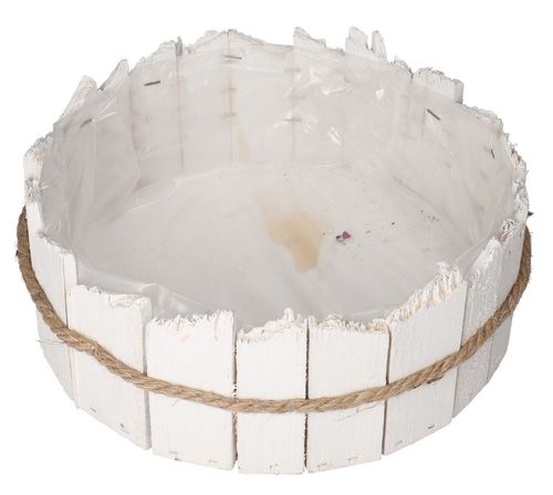 DONICZKA OSŁONKA DREWNIANA BIAŁA DONICZKI STROIK na Arena.pl