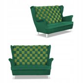 Sofa kanapa uszak CAROL DUO skandynawska Family Meble turkusowo - zielona