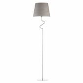Lampa podłogowa FOGO chrom szara