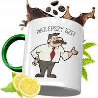 Kubek Zielony Dla Szefa Szefowej Prezent Urodziny Z Nadrukiem Ze Zdjęciem