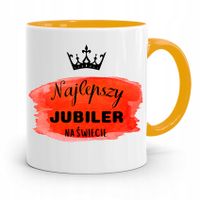 Dla Jubilera Kubek Żółty Najlepszy Jubiler Prezent Z Nadrukiem Ze Zdjęciem