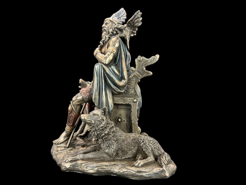 NORDYCKI BÓG ODYN SIEDZĄCY VERONESE (WU69116A4 zdjęcie 4