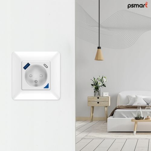 Inteligentne gniazdo z pomiarem prądu USB ZigBee TUYA PSMART białe zdjęcie 3