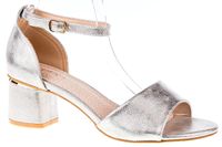 Sandały na niskim obcasie słupku 5,5 cm. srebrne Rozmiar obuwia - 36