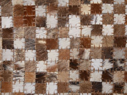 Dywan Patchwork Skórzany Brązowy 140 X 200 Cm Torul na Arena.pl
