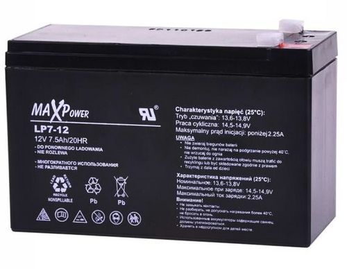 BAT0402 Akumulator żelowy 12V 7Ah MaxPower na Arena.pl