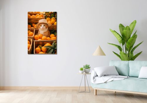 Obraz 60x90cm Kot w Pomarańczach na Arena.pl