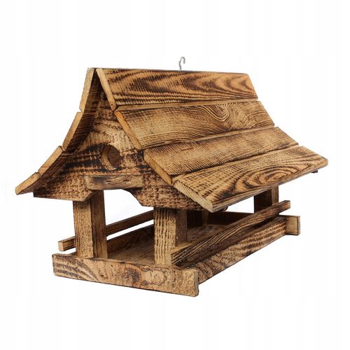 Karmnik dla Ptaków Drewniany Góralski Duży Opalany na Arena.pl